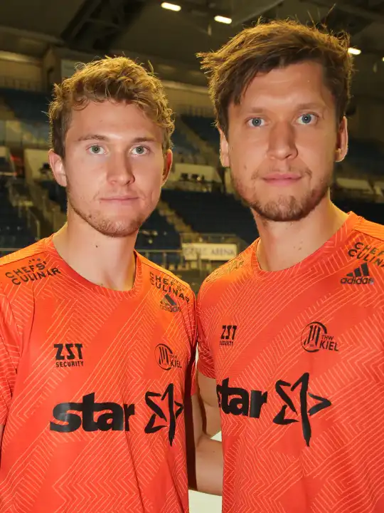 Dänische Handballspieler Brüder Magnus Landin und Niklas Landin THW Kiel