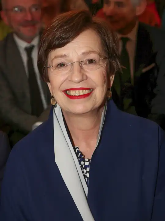Doris Schmidauer, wife of Alexander Van der Bellen Federal President of the Republic of Austria visiting the Leipzig Book Fair on 27.04.2023