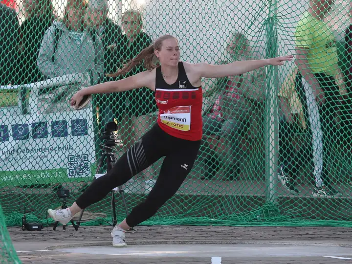 German discus thrower Jule Gipmann (SV Viktoria Goch) at the 17th Schönebeck SoleCup on 02.06.2023