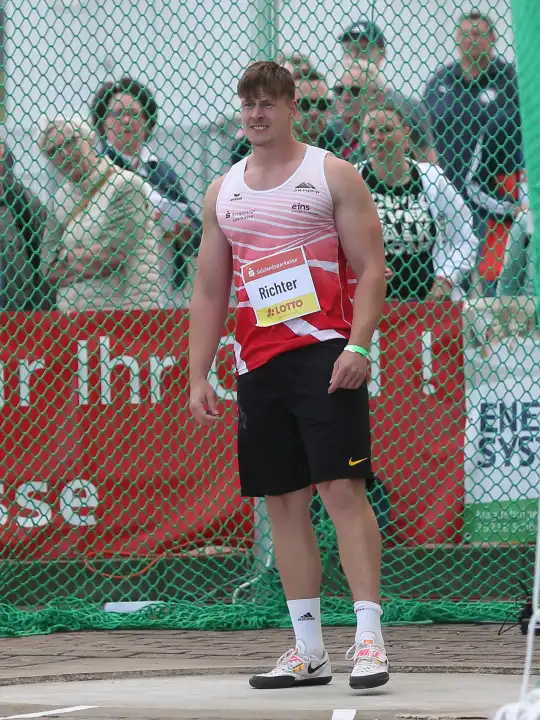 German discus thrower Steven Richter (LV 90 Erzgebirge) at the 17th Schönebecker SoleCup on 02.06.2023