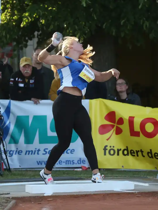 German shot putter Annina Brandenburg (TV Wattenscheid 01) at the 17th Schönebeck SoleCup on 02.06.2023