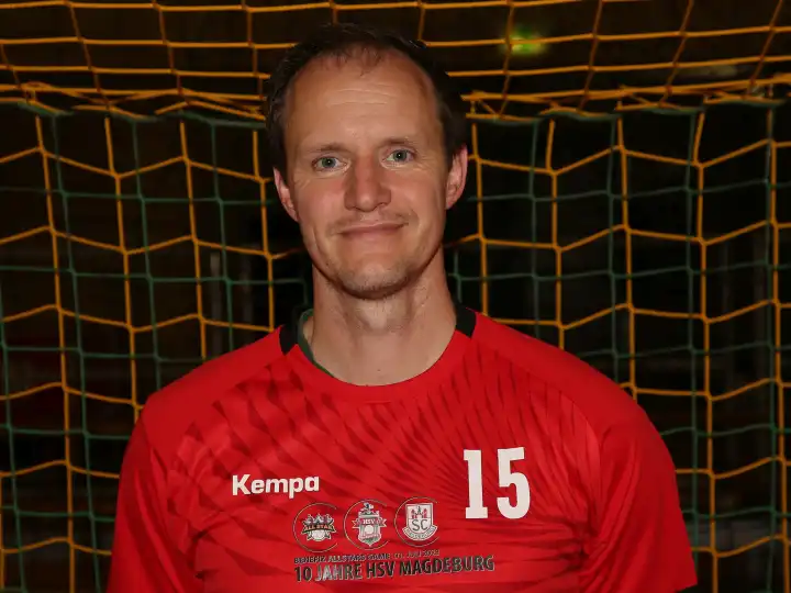 former German handball player Ronny Liesche SC Magdeburg Allstars at the Benefit Allstars Game 2023 in Magdeburg