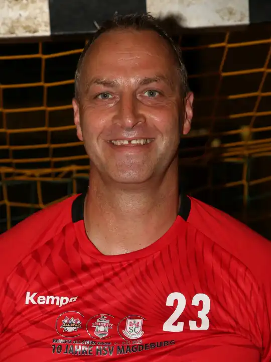former German handball player Uwe Mäuer SC Magdeburg Allstars at the Benefit Allstars Game 2023 in Magdeburg