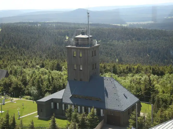 Weather station on the Fichtelberg in summer 2023