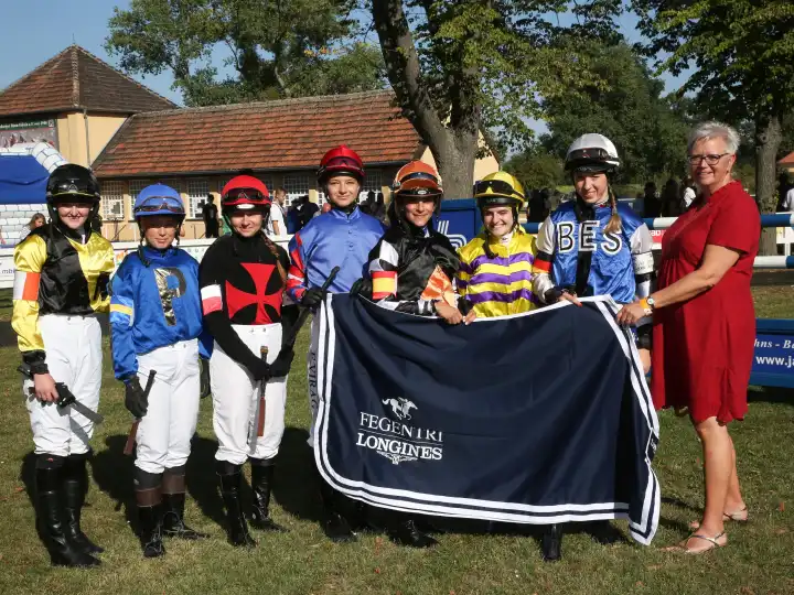 Longines Fegentri World Championship for Lady Riders amateur horsewomen before the race on 09.09.2023 at the Magdeburg racecourse