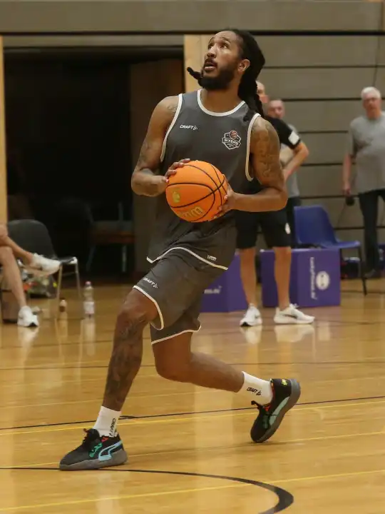 Basketball player Donte Nicholas BSW Sixers in the test game season 2023-24 at SBB Baskets Wolmirstedt on 13.09.2023 in Wolmirstedt