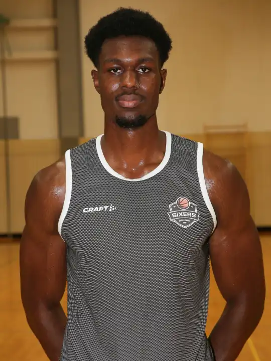 Basketball player Emanuel Ozike BSW Sixers newcomer season 2023-24 after the test game at SBB Baskets Wolmirstedt on 13.09.2023 in Wolmirstedt.