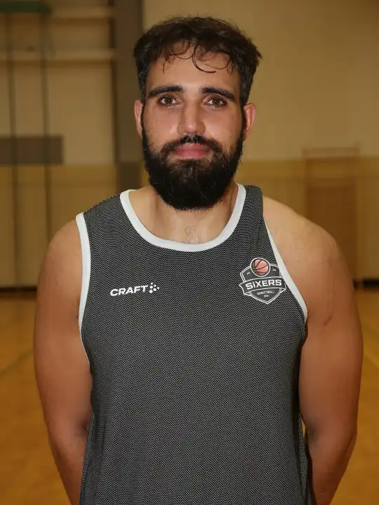 German basketball player Yassin Mahfouz BSW Sixers newcomer season 2023-24 after the test game at SBB Baskets Wolmirstedt on 13.09.2023 in Wolmirstedt.