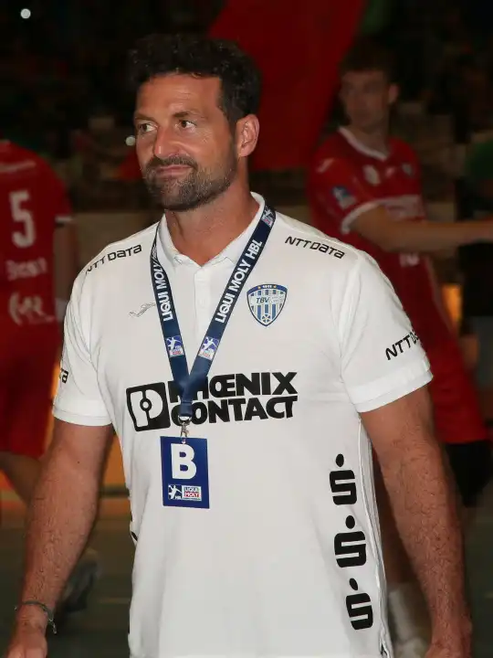 Cheftrainer Florian Kehrmann (TBV Lemgo) - Handball Bundesliga Saison 2023-24 SC Magdeburg gegen TBV Lemgo am 17.09.2023 in GETEC Arena Magdeburg