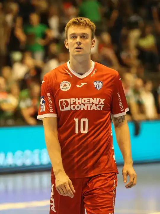 dänischer Handballspieler Emil Buhl Laerke (TBV Lemgo) - Handball Bundesliga Saison 2023-24 SC Magdeburg gegen TBV Lemgo am 17.09.2023 in GETEC Arena Magdeburg