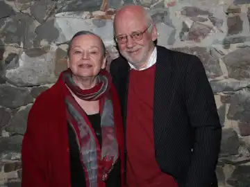 German actress Ursula Werner and German actor Thomas Neumann at an event on 6.12.2023 in the Moritzhof Magdeburg