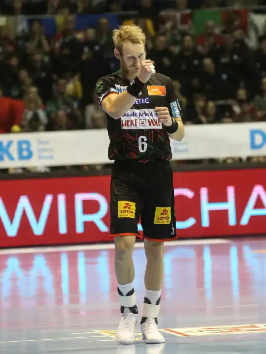 deutscher Handballspieler Matthias Musche (SC Magdeburg) Liqui Moly HBL Saison 2023-24 21.Spieltag SC Magdeburg - MT Melsungen am 11.02.2024 in der GETEC Arena Magdeburg