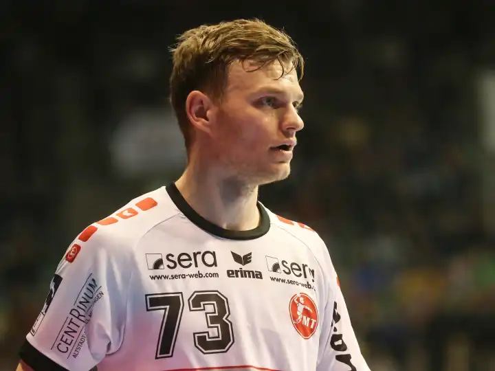 deutscher Handballspieler Timo Kastening (MTM) Liqui Moly HBL Saison 2023-24 21.Spieltag SC Magdeburg - MT Melsungen am 11.02.2024 in der GETEC Arena Magdeburg