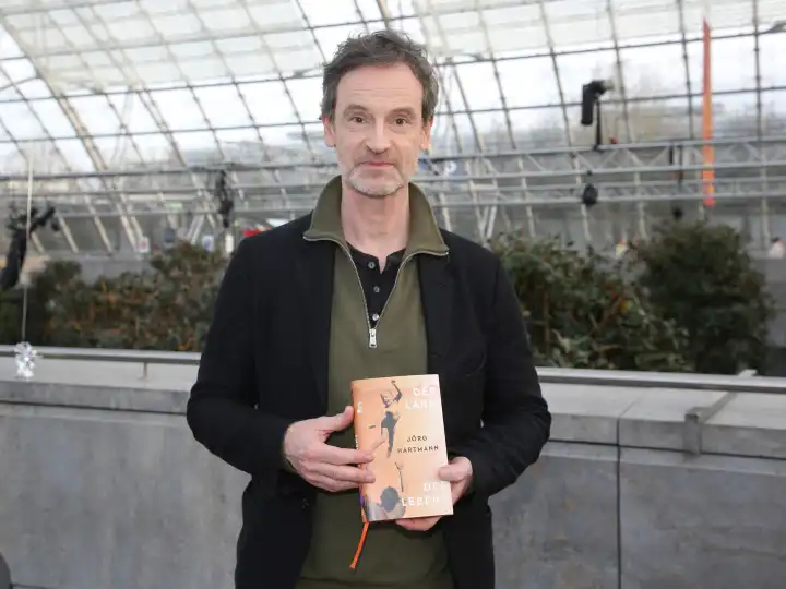 German actor Jörg Hartmann presents his book Der Lärm des Lebens at the Leipzig Book Fair 2024 on 21.03.2024