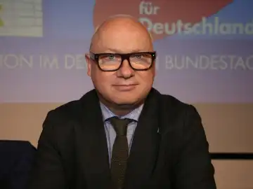 German politician Oliver Kirchner Chairman of the AfD parliamentary group in the Saxony-Anhalt state parliament at the Citizens' Dialogue on 26.04.2024 at the location halber85 in Magdeburg