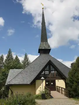 View of the Evangelical Lutheran Church in Altenberg in summer 2024