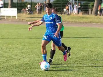 deutsch-albanischer Fußballspieler Jason Ceka 1.FC Magdeburg 2.Fußball Bundesliga Saison 2024-25 Testspiel beim Blau Weiss Loburg am 26.06.2024 in Loburg