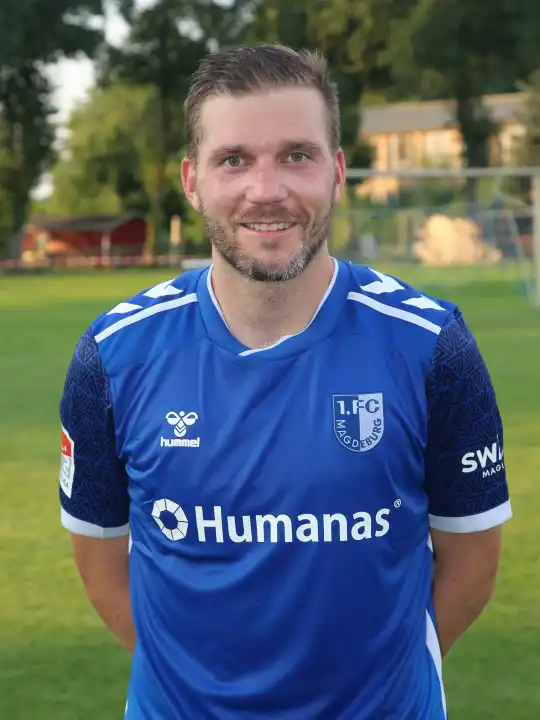 New signing German soccer player Robert Leipertz 1.FC Magdeburg 2.Fußball Bundesliga season 2024-25 Test match at Blau Weiss Loburg on 26.06.2024 in Loburg
