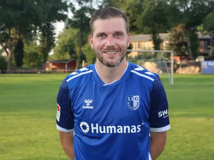 New signing German soccer player Robert Leipertz 1.FC Magdeburg 2.Fußball Bundesliga season 2024-25 Test match at Blau Weiss Loburg on 26.06.2024 in Loburg