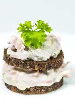 Pumpernickel With Meat Salad
