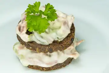 Pumpernickel With Meat Salad