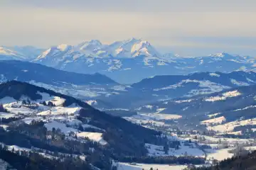 Blick auf den Säntis im Winter, Deutschland