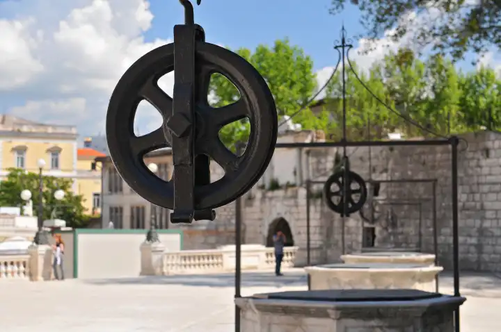 Square of Five Wells (Trg Pet bunara) in Zadar, Croatia