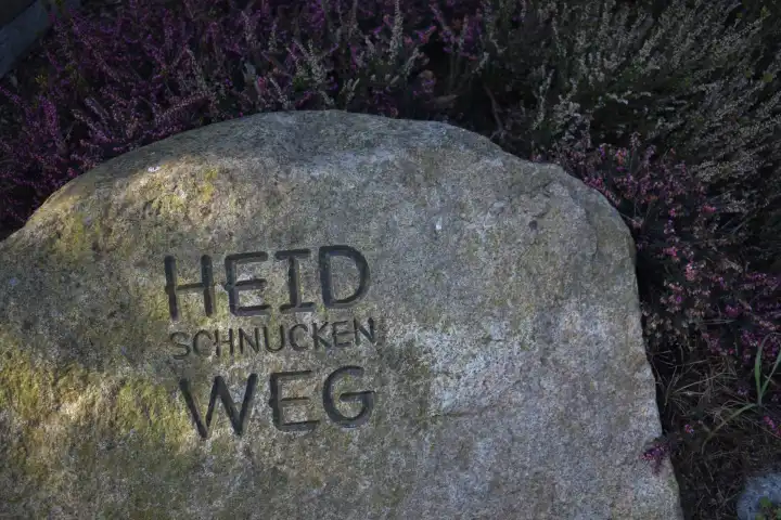 Heidschnuckenweg - Note on stone