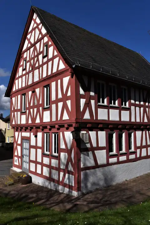 Old half-timbered town hall in Usingen (Taunus)