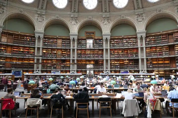 Paris, Bibliotheque national de France (Französische Nationalbibliothek), Ovalsaal, Jean-Louis Pascal, Alfred Recoura