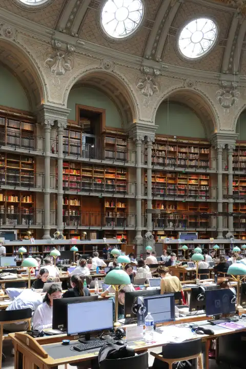 Paris, Bibliotheque national de France (Französische Nationalbibliothek), Ovalsaal, Jean-Louis Pascal, Alfred Recoura