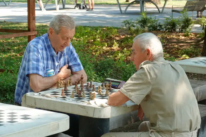 Budapest, Stadtwäldchen Varosliget, Schachspieler