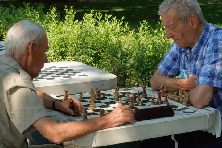 Budapest, Varosliget, Chess Players