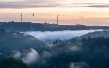 Panoramic image of landscape within the Eifel, Rhineland-Palatinate, Germany