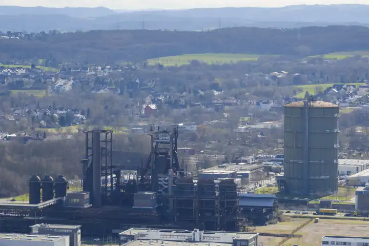 Phoenix-West blast furnace plant, steelworks, Route of Industrial Heritage, Hörde, Dortmund, Ruhr area, North Rhine-Westphalia, Germany, Europe