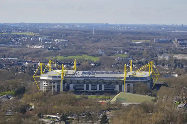 Signal Iduna park, Westfalenstadion, soccer stadium of Borussia Dortmund, Dortmund, Ruhr area, North Rhine-Westphalia, Germany, Europe