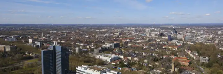 View from the television tower looking north over the city, Dortmund, Ruhr area, North Rhine-Westphalia, Germany, Europe