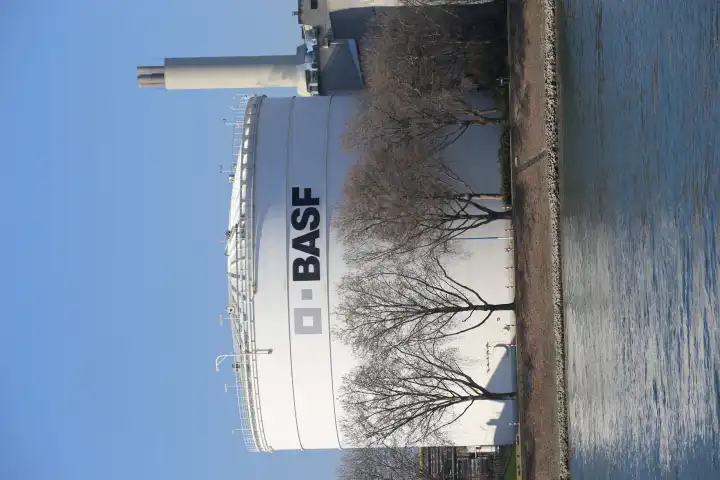 Blick auf die BASF in Ludwigshafen