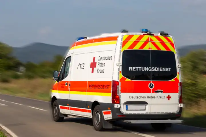 Symbolic image ambulance Germany German Red Cross