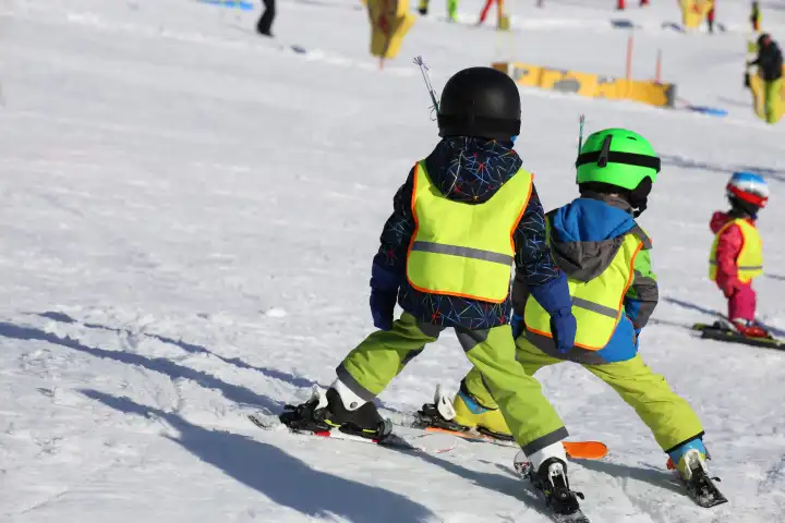 Children in the ski school