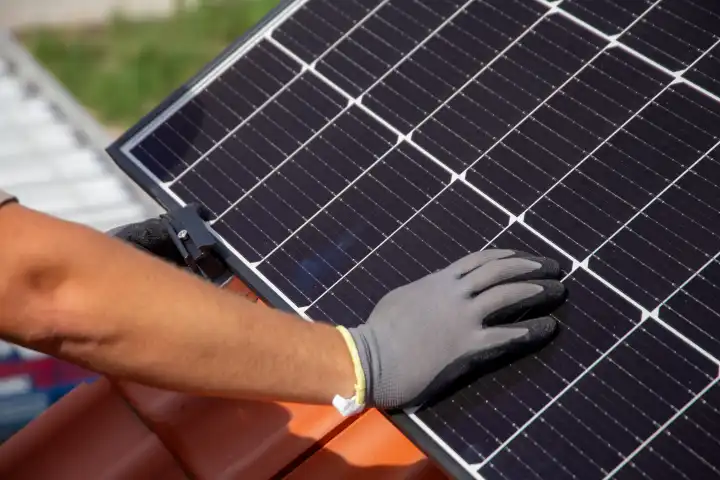 Installation of a photovoltaic system on a single-family house