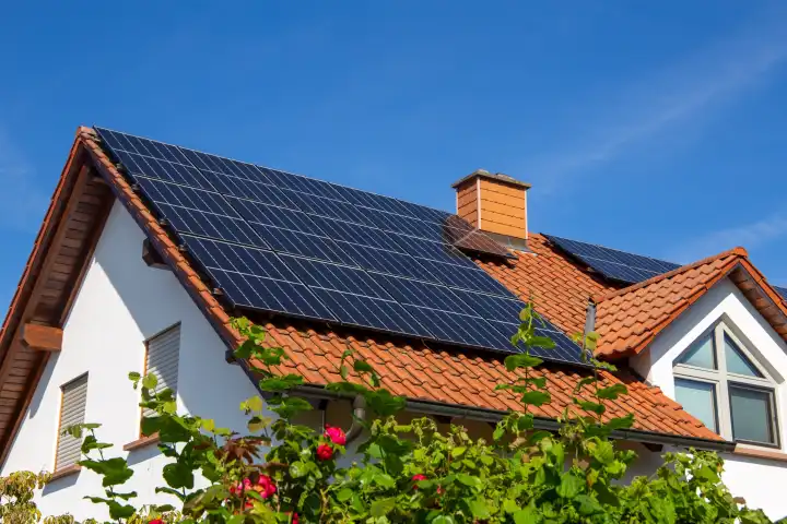 Single family house with photovoltaic system