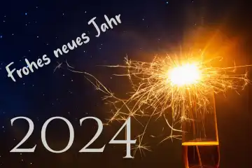 New Year's Eve greetings 2024: greeting card for New Year's Eve in German