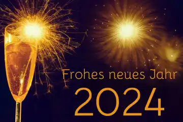 New Year's Eve greetings 2024: greeting card for New Year's Eve in German