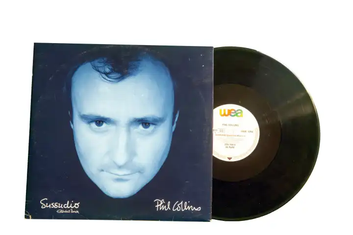 Cover der Maxisingle SUSSUDIO des englischen Sängers PHIL COLLINS aus dem Jahr 1985