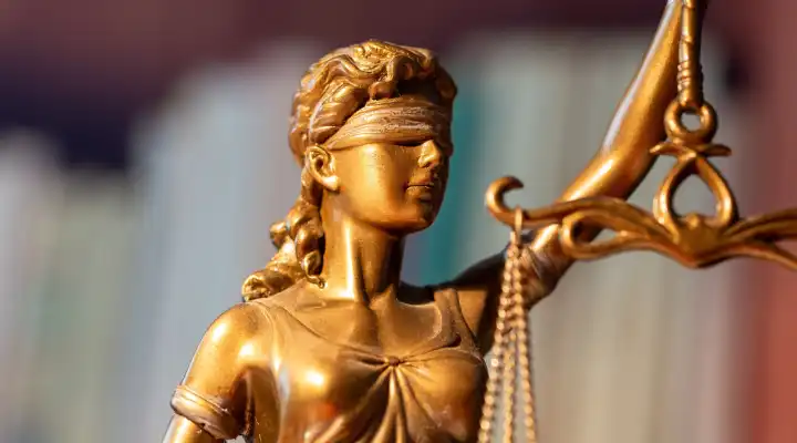 Close-up of a judiciary as a symbol for court rulings, case law, justice, etc.
