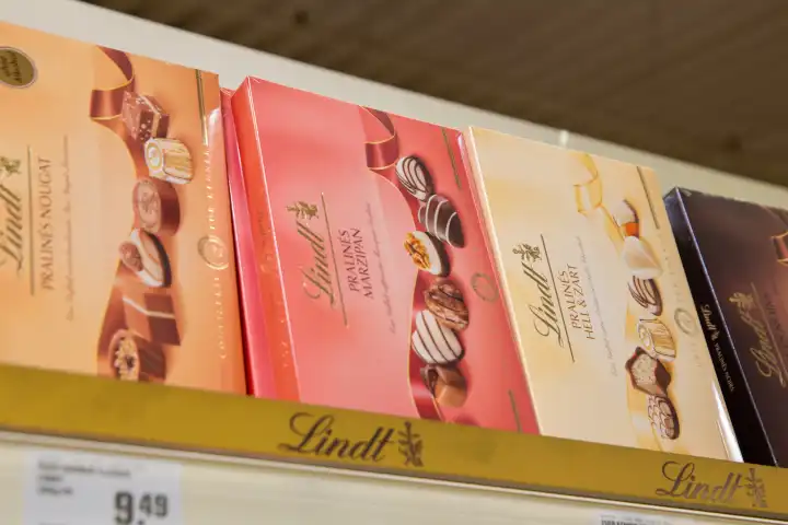 February 2024: LINDT chocolates in the supermarket