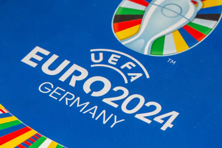 Logo der UEFA-EURO 2024: Die Europameisterschaft 2024 findet vom 14. Juni 2024 bis 14. Juli 2024 in Deutschland statt