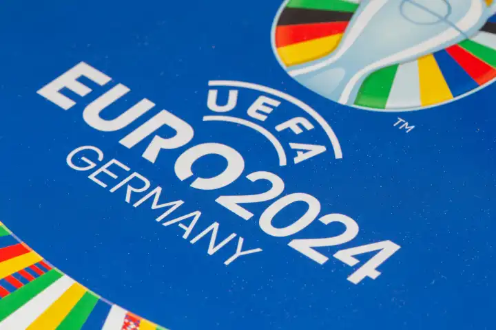 Logo der UEFA-EURO 2024: Die Europameisterschaft 2024 findet vom 14. Juni 2024 bis 14. Juli 2024 in Deutschland statt