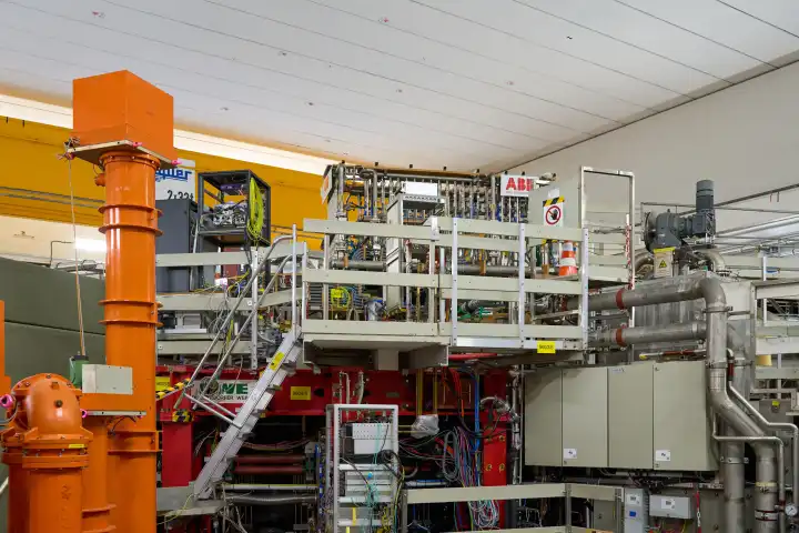 Garching, Bavaria, Germany - April 11, 2024: ASDEX upgrade research facility at the Max Planck Institute for Plasma Physics IPP in Garching
